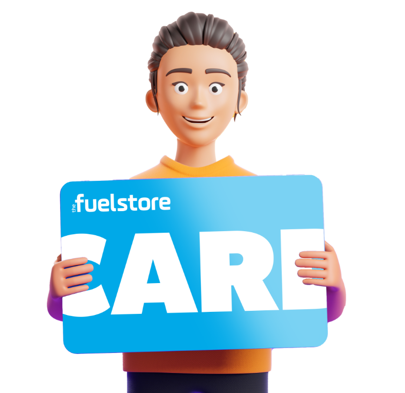 Person holding Fuel Store Card